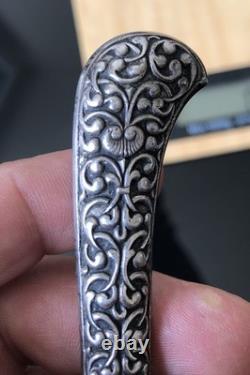 Ancien Couteau En Argent Massif Poinçon 800