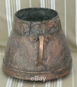Ancien Cuivre Chaudron Pot Afrique du Nord Orient datation difficile très vieux