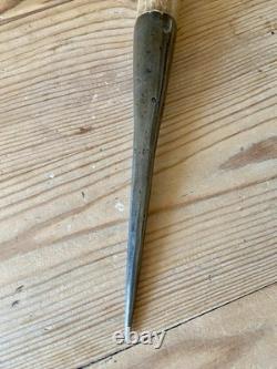 Ancien Grand Miroir aux Alouettes Buis et Laiton Hauteur Totale 55 cm