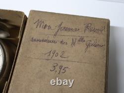 Ancien Horlogerie Réveil Matin boîte d'origine manuel 1902 Nouvelles Galeries