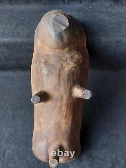 Ancien Moule A Gâteau Terre Cuite Poupon Alsace Art Pop Engobe Clair