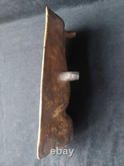 Ancien Moule A Gâteau Terre Cuite Poupon Alsace Art Pop Engobe Clair