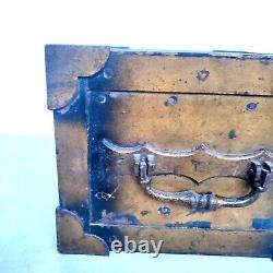 Ancien Petit Coffre Fort Dlg Fichet Bauche Old Iron Strongbox Safe Cassaforte
