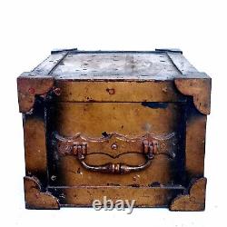 Ancien Petit Coffre Fort Dlg Fichet Bauche Old Iron Strongbox Safe Cassaforte