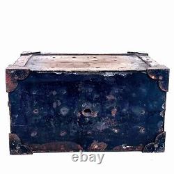 Ancien Petit Coffre Fort Dlg Fichet Bauche Old Iron Strongbox Safe Cassaforte