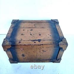 Ancien Petit Coffre Fort Dlg Fichet Bauche Old Iron Strongbox Safe Cassaforte