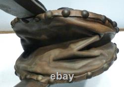 Ancien SOUFFLET bois sculpté XIXème siècle art populaire cheminée