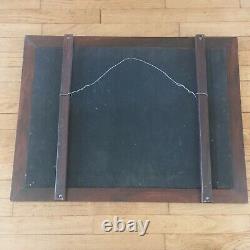 Ancien Tableau en marqueterie de bois village indien plage exotique animaux