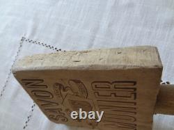 Ancien battoir de lavandière publicité savon Monier Eyguières art populaire