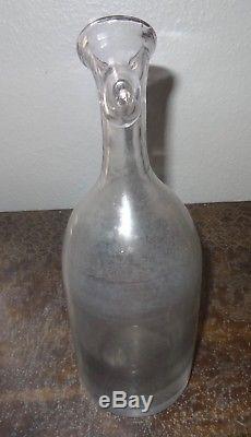 Ancien biberon ou tire lait en verre soufflé XIXe
