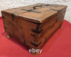 Ancien coffret de mariage art populaire XIX Inde Rajasthan curiosités déco
