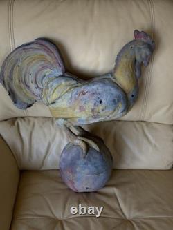 Ancien coq de clocher en zinc Pièce authentique marquée par l'Histoire