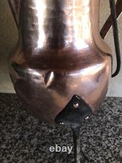 Ancien coquemar verseuse cuivre Art Populaire 18ème