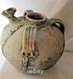 Ancien grande Cruche à Huile de noix- Perigord XVIII-BUIRE DOURNE POTERIE 38 cm