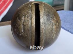Ancien grelot d attelage Poste diligence N°9 cloche en bronze cheval Pégase 11cm