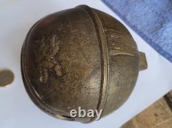 Ancien grelot d attelage Poste diligence N°9 cloche en bronze cheval Pégase 11cm