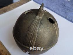 Ancien grelot d attelage Poste diligence N°9 cloche en bronze cheval Pégase 11cm