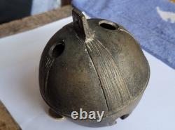 Ancien grelot d attelage Poste diligence N°9 cloche en bronze cheval Pégase 11cm