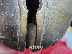Ancien grelot d attelage Poste diligence N°9 cloche en bronze cheval Pégase 11cm