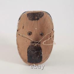 Ancien masque en bois sculpté Kagura ou Dengaku Objet ancien d'art populaire