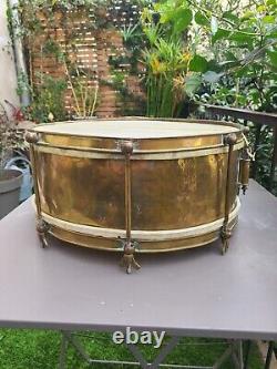 Ancien tambour en cuivre époque Napoléon III, pièce rare et historique