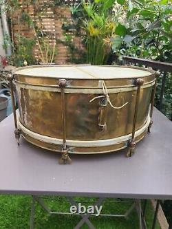 Ancien tambour en cuivre époque Napoléon III, pièce rare et historique