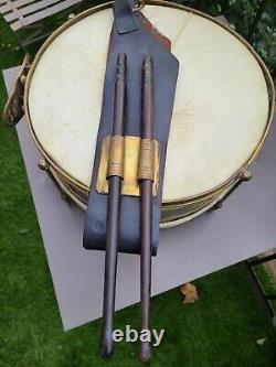 Ancien tambour en cuivre époque Napoléon III, pièce rare et historique