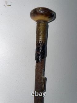 Ancienne Canne Makila 89 CM Baton De Marche Berger Pays Basque