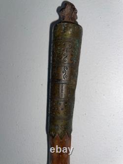 Ancienne Canne Makila 89 CM Baton De Marche Berger Pays Basque