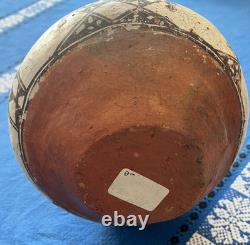 Ancienne Cruche Terre Cuite Afrique Du Nord Touareg Berbere Joliment Peinte