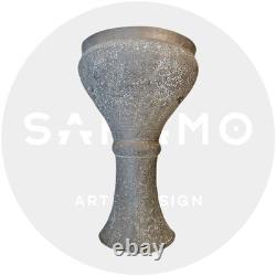 Ancienne Darbuka / Doumbek en métal gravé Travail syrien ou persan, fin XIXe