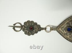 Ancienne Fibule Berbère du Maroc moyen-Atlas argent bas titre XXe siècle