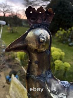 Ancienne Girouette Coq de Clocher Cuivre Riveté Antique Weather Vane Normandie