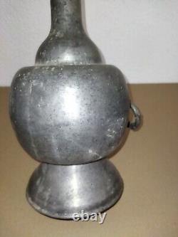 Ancienne Grande Aiguiere En Etain Poincon Couronne Old Large Tin With Hallmark