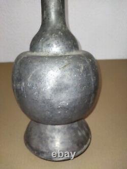 Ancienne Grande Aiguiere En Etain Poincon Couronne Old Large Tin With Hallmark