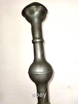 Ancienne Grande Aiguiere En Etain Poincon Couronne Old Large Tin With Hallmark