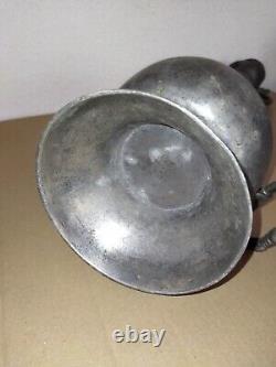 Ancienne Grande Aiguiere En Etain Poincon Couronne Old Large Tin With Hallmark