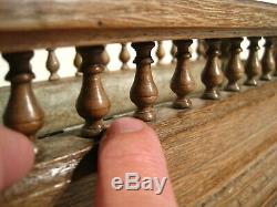 Ancienne Jardinière Bac Bois sculpté balustres Jardin extérieur fleurs vers 1900