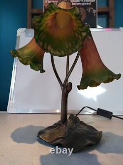 Ancienne Lampe Nymphéa Art Nouveau Objet Collection
