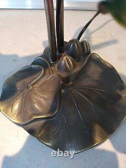 Ancienne Lampe Nymphéa Art Nouveau Objet Collection