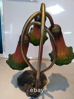 Ancienne Lampe Nymphéa Art Nouveau Objet Collection