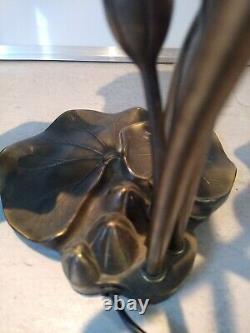 Ancienne Lampe Nymphéa Art Nouveau Objet Collection