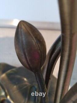 Ancienne Lampe Nymphéa Art Nouveau Objet Collection