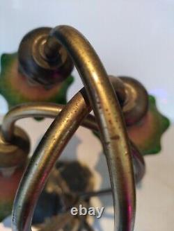 Ancienne Lampe Nymphéa Art Nouveau Objet Collection