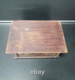Ancienne boîte coffret bijoux Forêt Noire bois sculpté antiquité XIX ème siècle