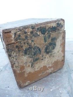 Ancienne boite papier peint domino té XVIIIe old box époque 18e