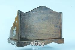 Ancienne boite porte courrier lettre Indochine Nacre Chauve souris dragons 1900