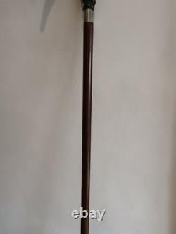 Ancienne canne de marche Pommeau en ébène sculpté