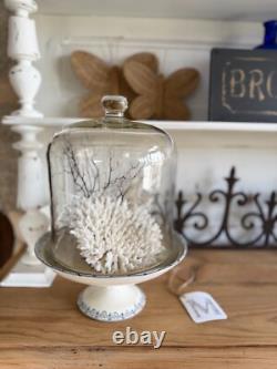 Ancienne cloche de laboratoire en verre souffle, parfait état