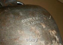 Ancienne cloche de vache OREILLER à BAGNES Suisse avec collier en cuir 19e